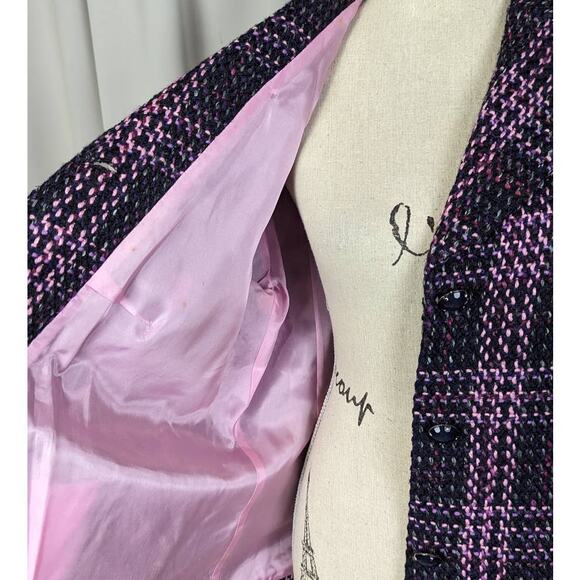 Gerry Weber Tweed Blazer Black and Pink Size 14 - Picture 14 of 15